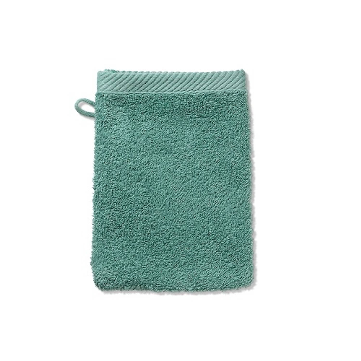 Kela Badkamer - Ladessa Washandje Jade Green 15x21 cm Set van 3 Stuks - Kunststof - Groen