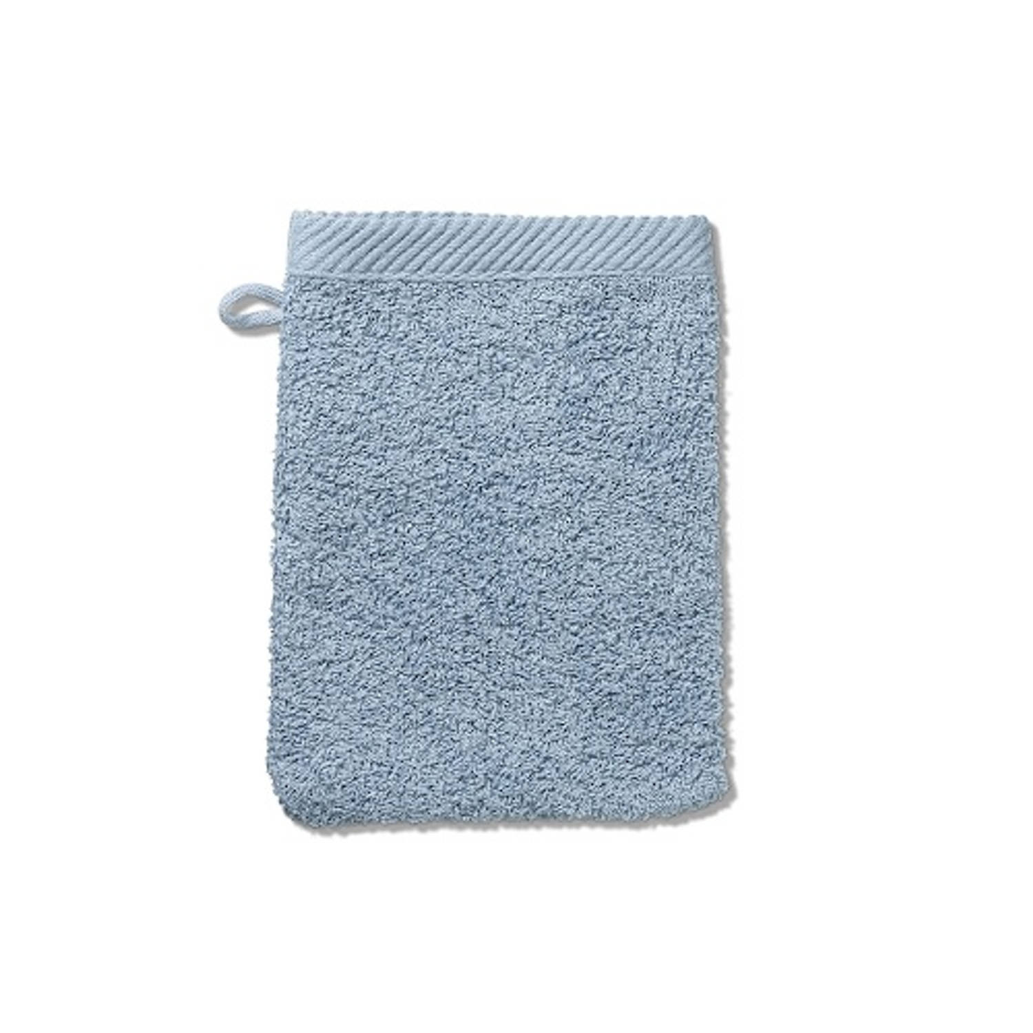 Kela Badkamer - Ladessa Washandje Freeze Blue 15x21 cm Set van 3 Stuks - Kunststof - Blauw