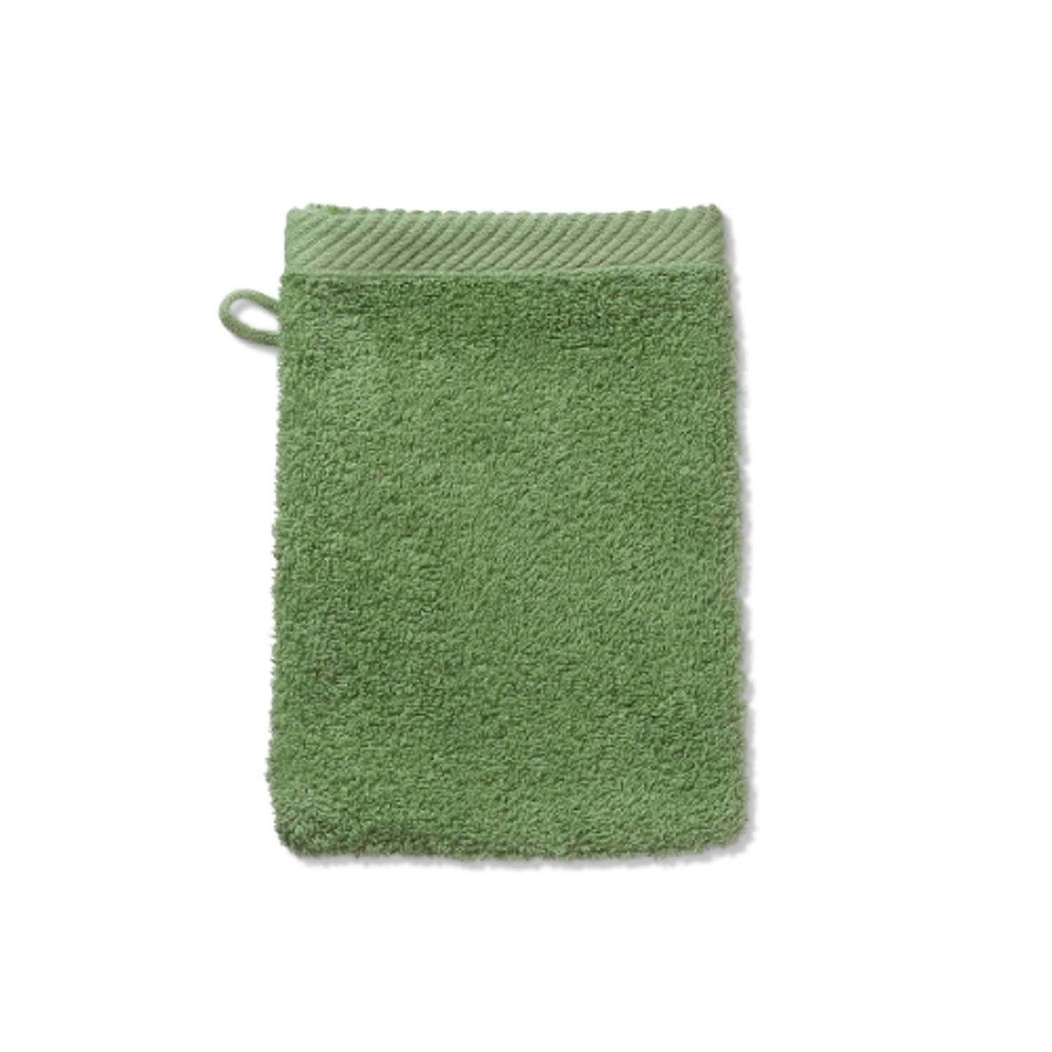 Kela Badkamer - Ladessa Washandje Moss Green 15x21 cm Set van 3 Stuks - Kunststof - Groen