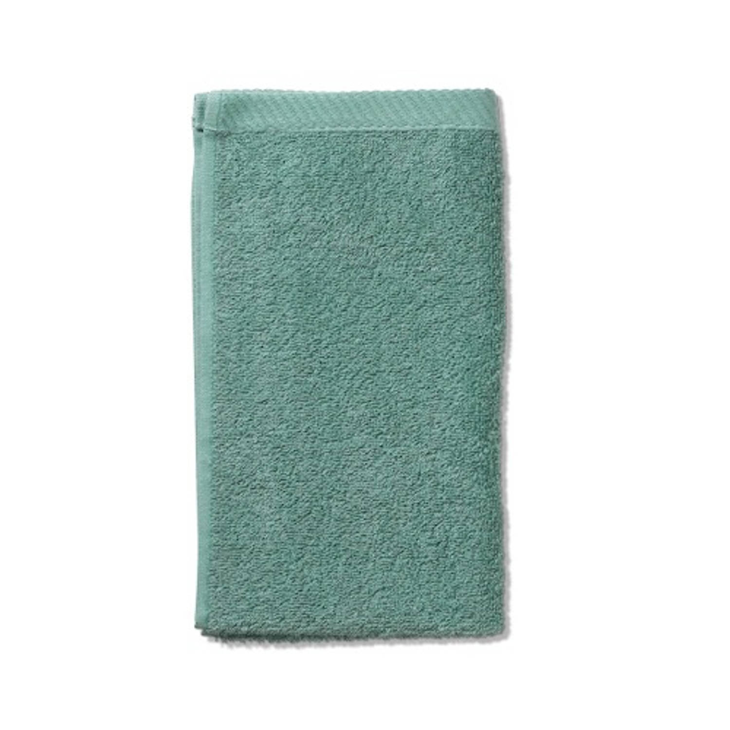 Kela Badkamer - Ladessa Gastendoek Jade Green 30x50 cm Set van 3 Stuks - Kunststof - Groen