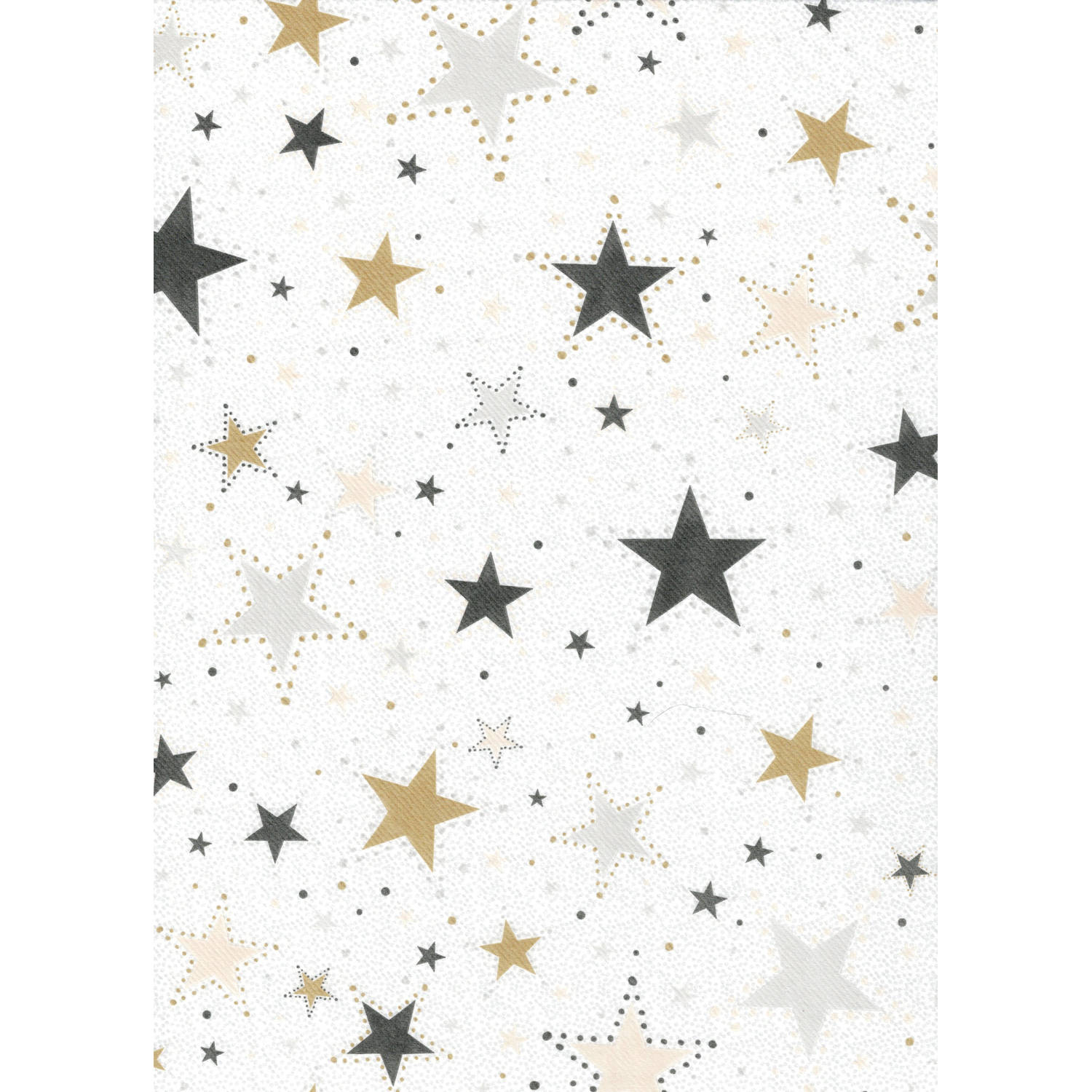 Kerst placemats airlaidpapier wit met sterren - 30 x 40 cm - set 24 stuks