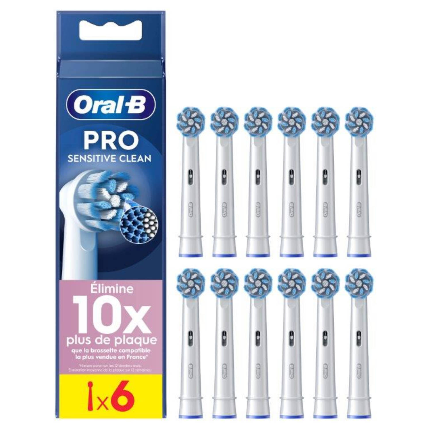 Oral-B Sensitive Clean Pro - Opzetborstels - 12 stuks - Brievenbusverpakking