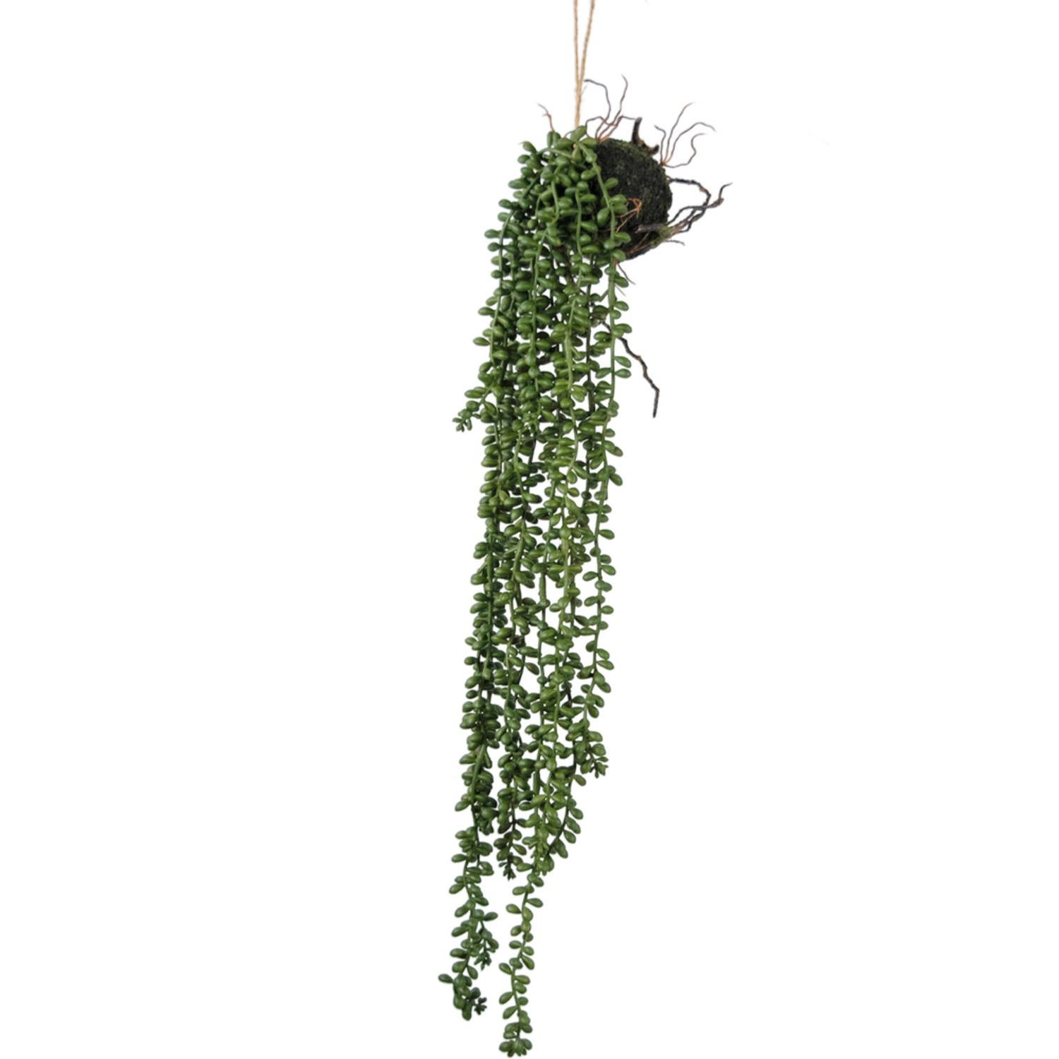 Kunst hangplant Senecio bal 58 cm