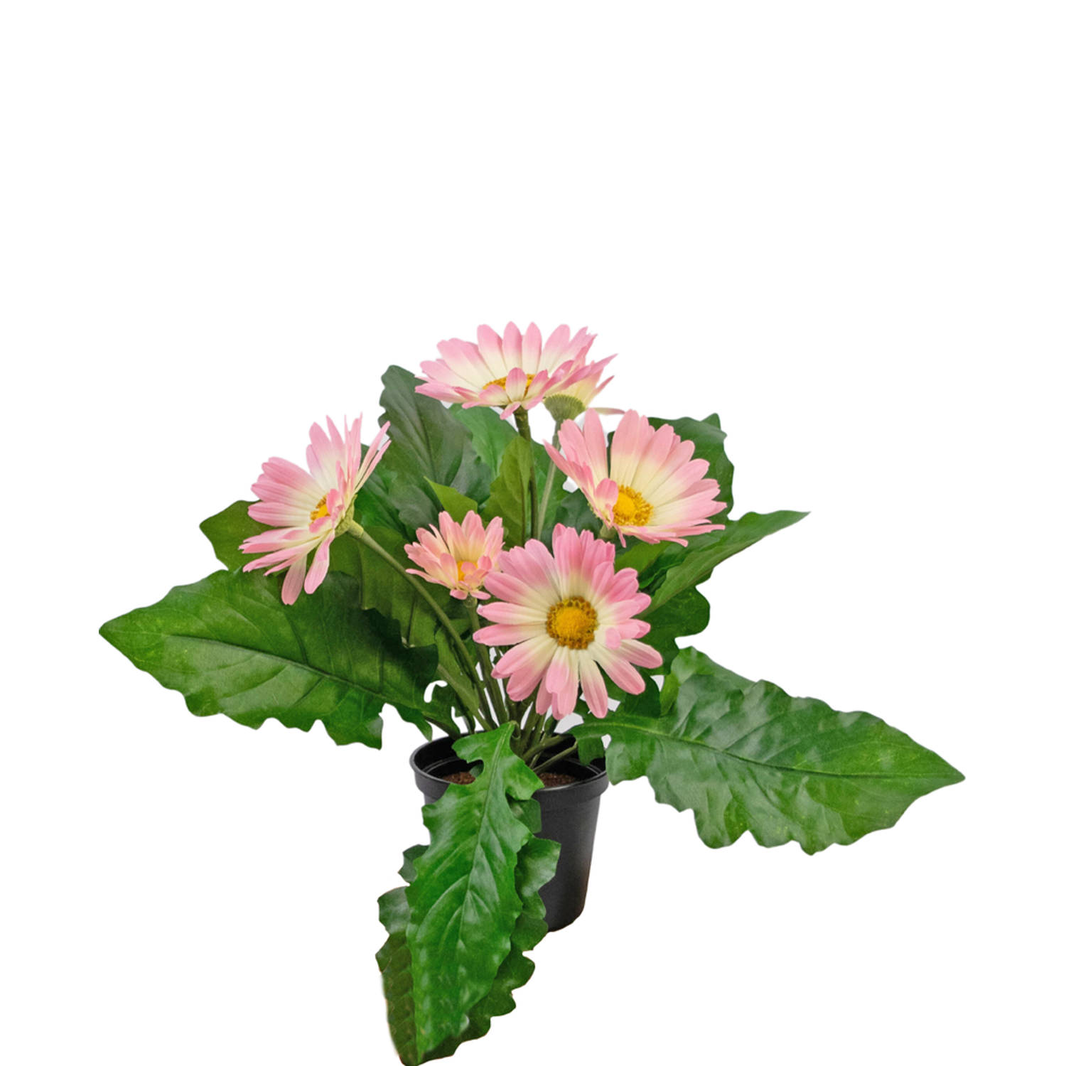 Kunstplant Gerbera 28 cm roze