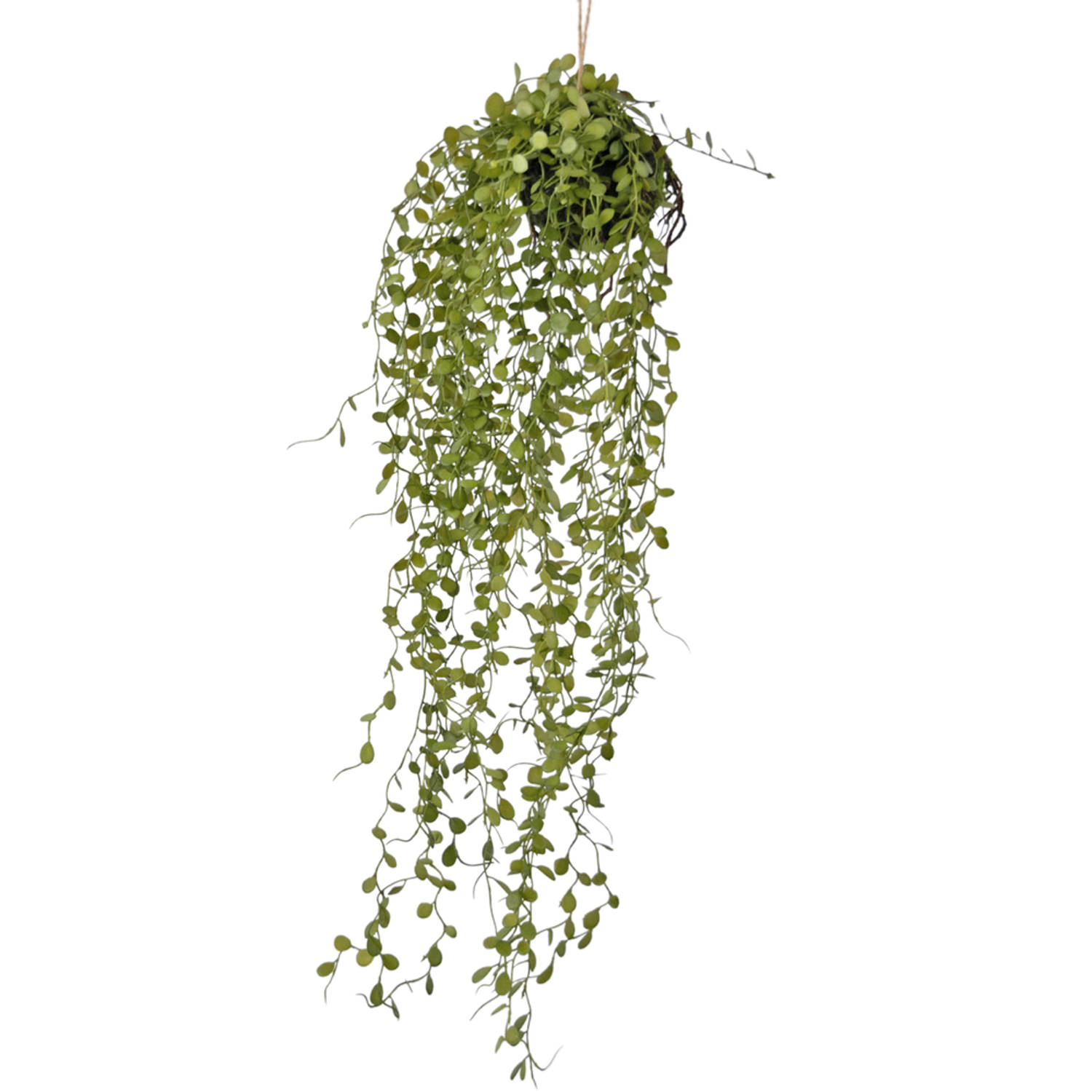 Kunst hangplant Vetplant bal 58 cm