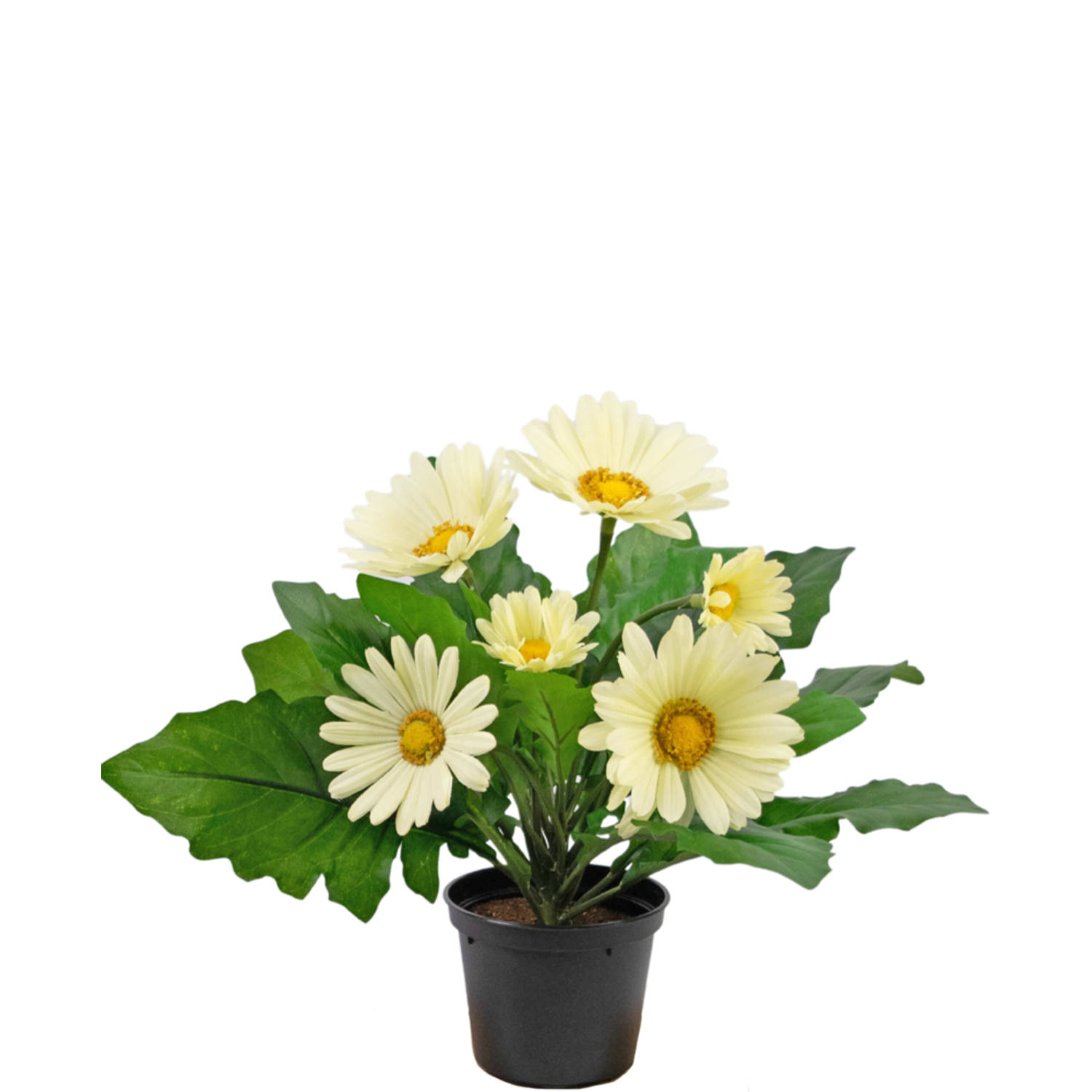 Kunstplant Gerbera 28 cm wit