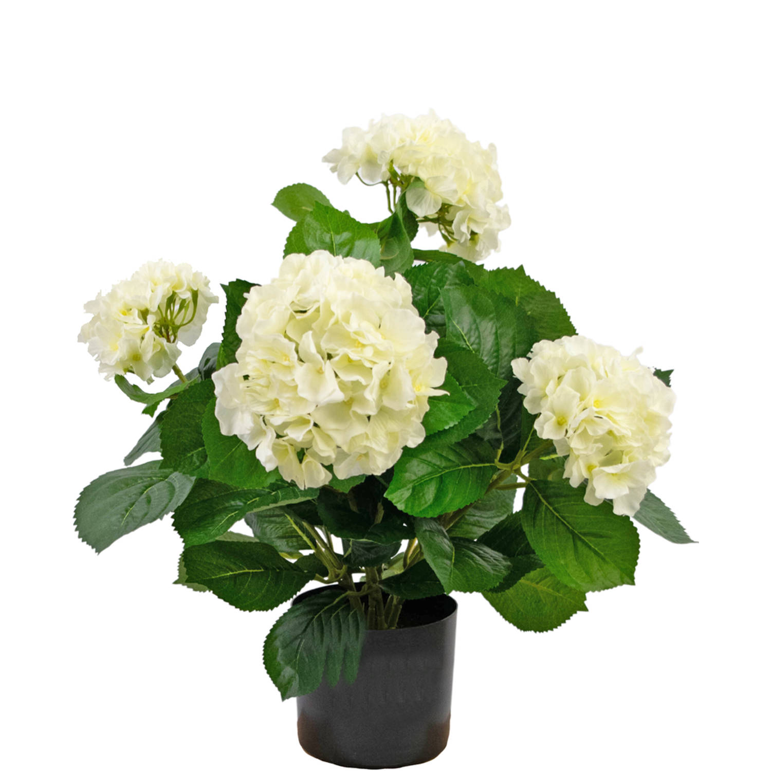 Kunstplant Hortensia 43 cm wit