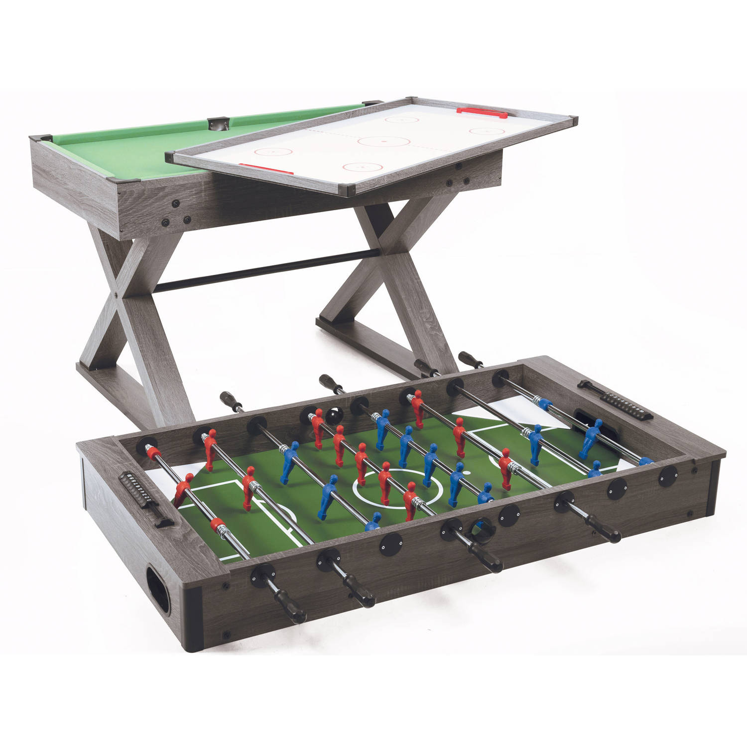 Garlando Speeltafel - ALL in 9 - voor Volwassenen - Multispeltafel - Tafelvoetbal - Airhockey tafel - Pooltafel - Bowling - Sjoelen - Backgammon - Schaken en Dammen