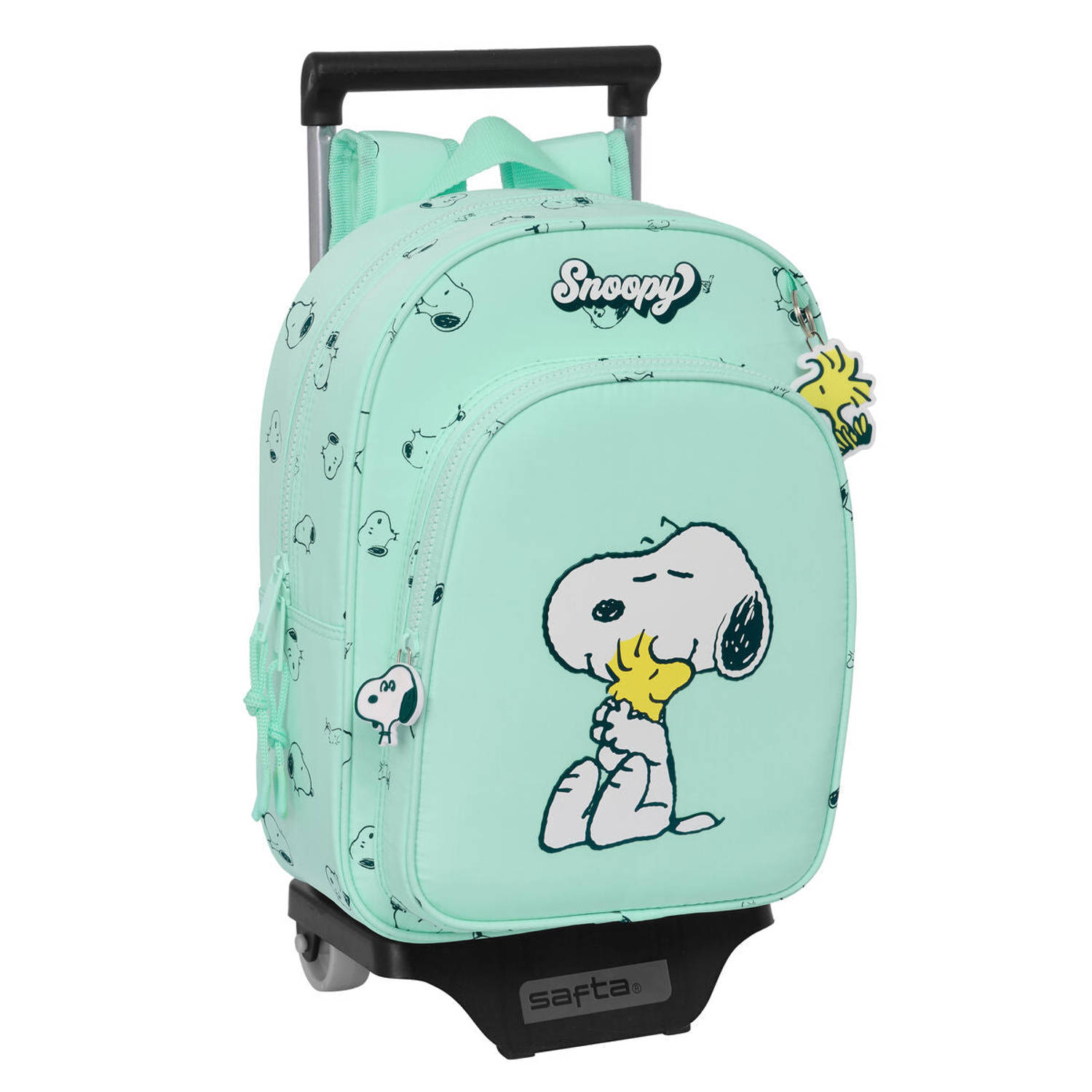 Schoolrugzak met Wielen Snoopy Groovy Groen 26 x 34 x 11 cm