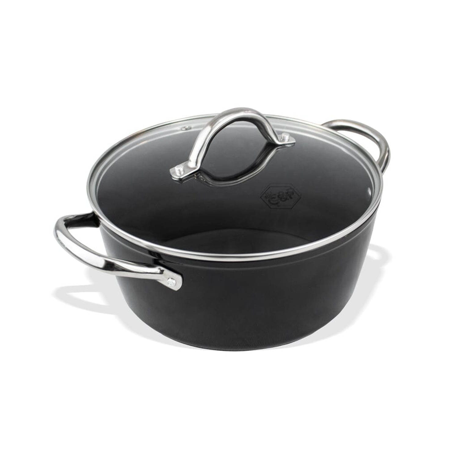 BY C&P - Signature Kookpot met deksel 24 cm - Inductie - RVS - PFAS-vrij - Vaatwasser en Oven geschikt