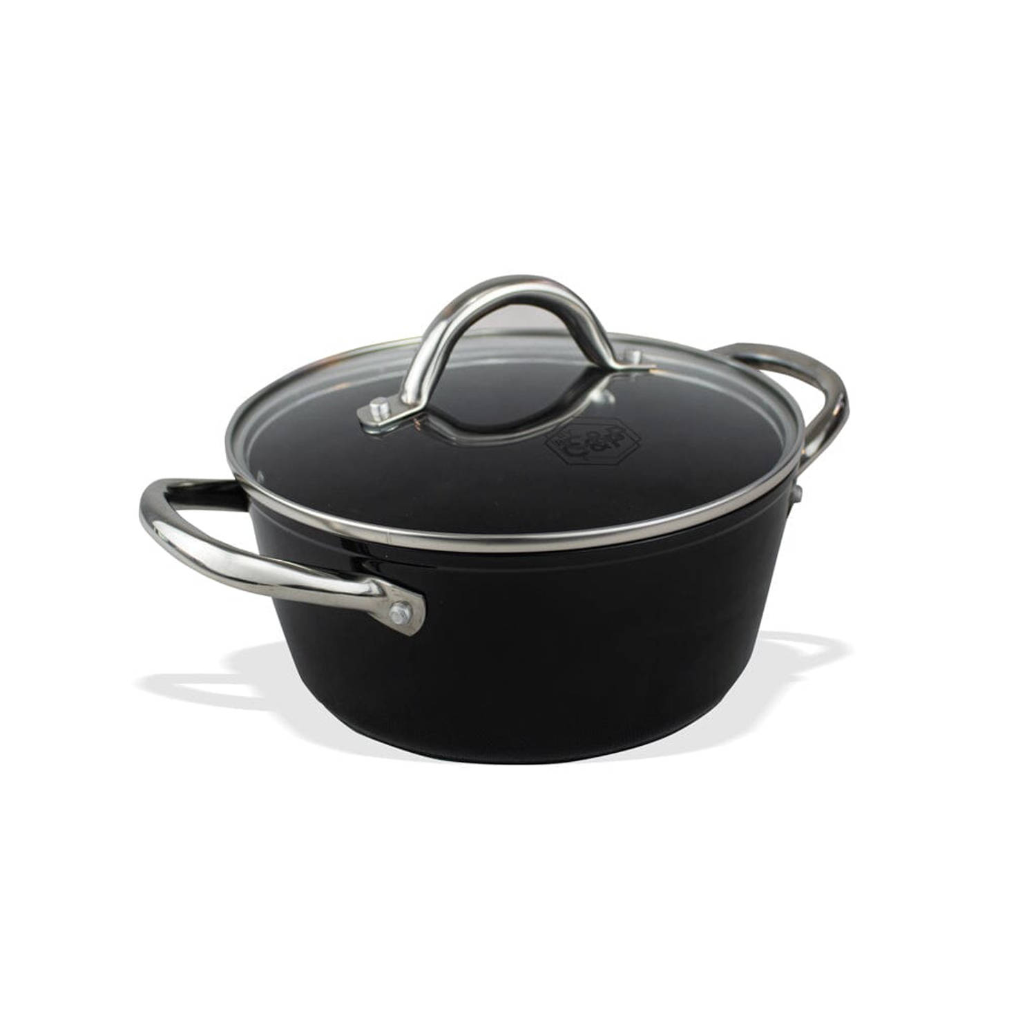 BY C&P - Signature Kookpot met deksel 22 cm - Inductie - PFAS-vrij - Vaatwasser en Oven geschikt