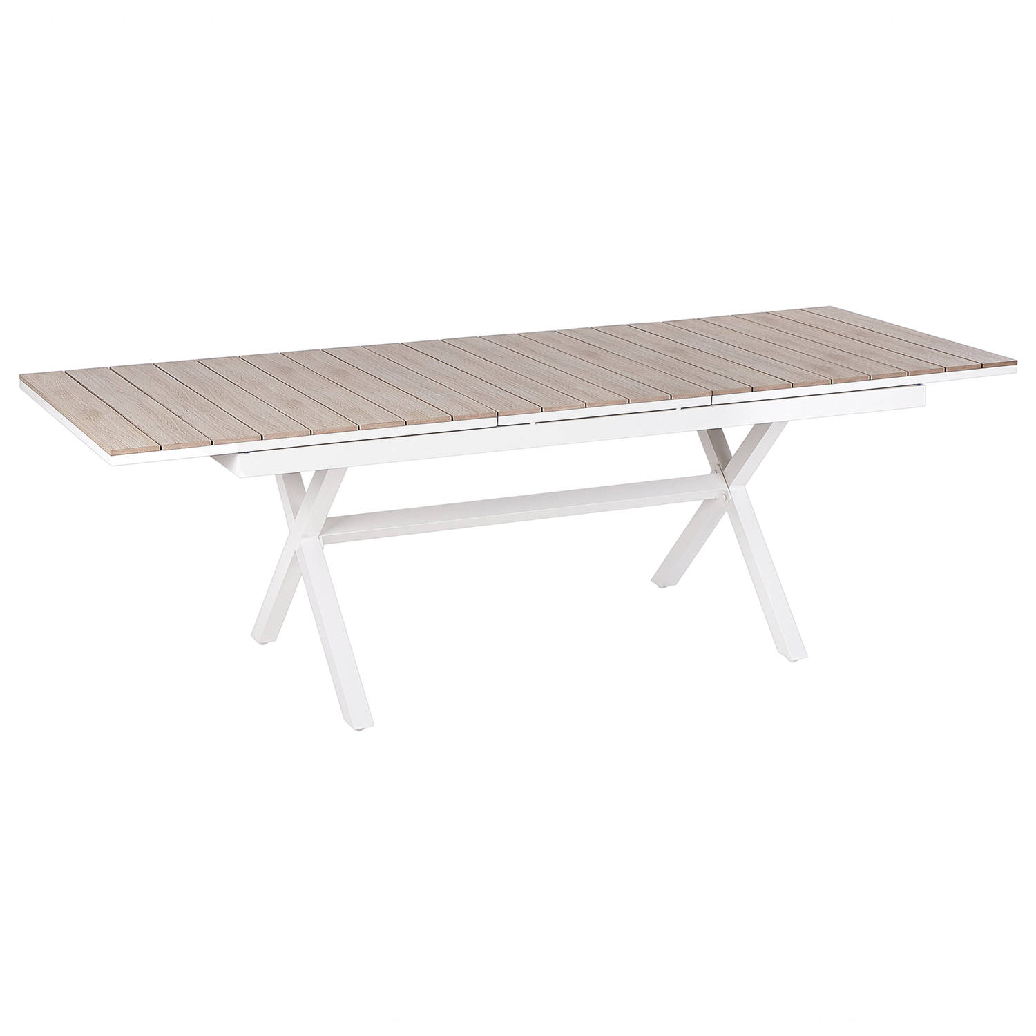 Beliani FANES Verlengbare tafel-Lichte houtkleur-Aluminium