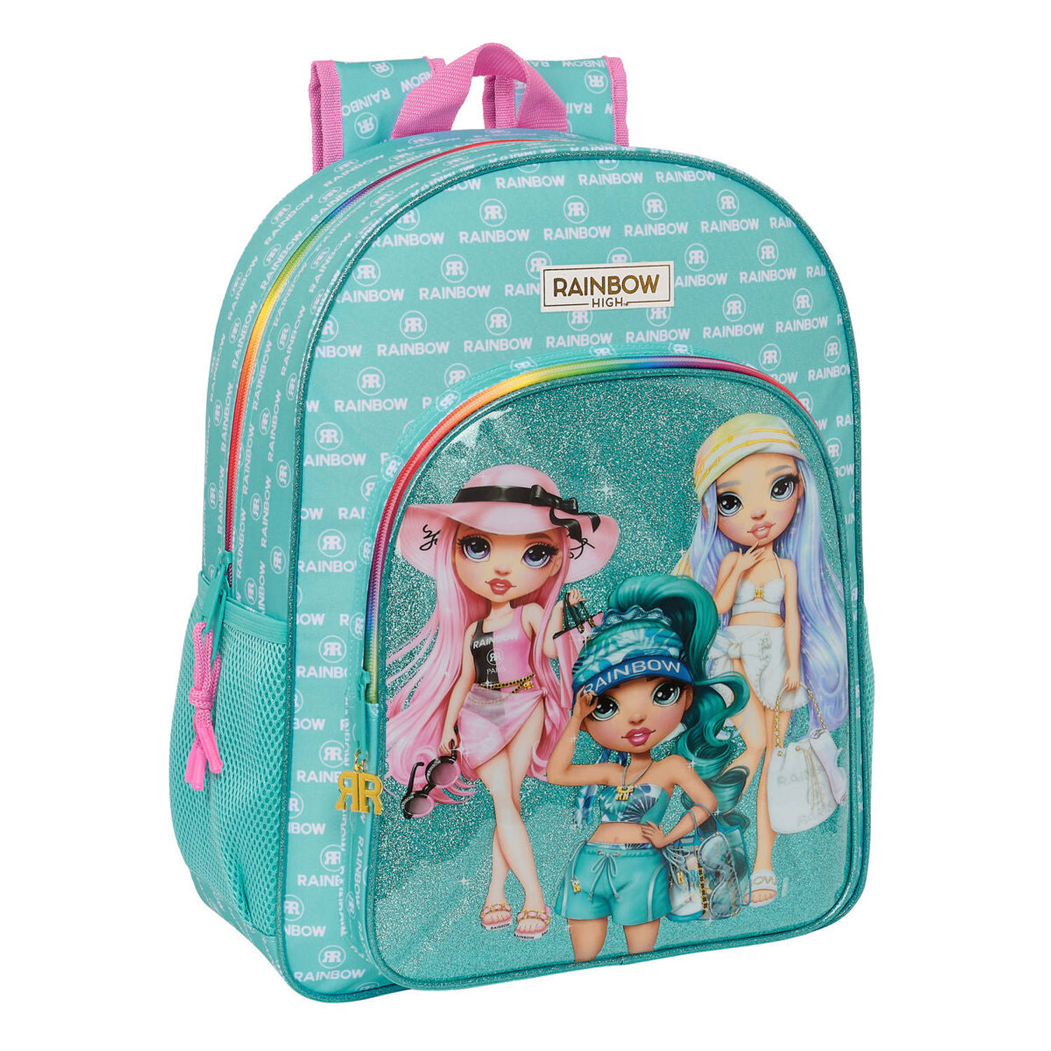 Schoolrugzak Rainbow High Paradise Turkoois 33 x 42 x 14 cm