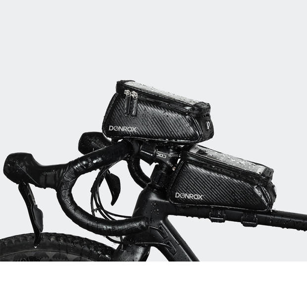 Donrox Ride F500 Carbon - Fietstas + telefoonhouder voor de F511 & F522