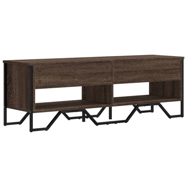 vidaXL Tv-meubel 122x34x41 cm bewerkt hout bruin eikenkleurig