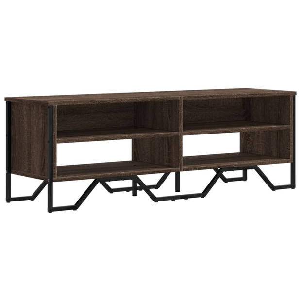 vidaXL Tv-meubel 122x34x41 cm bewerkt hout bruin eikenkleurig