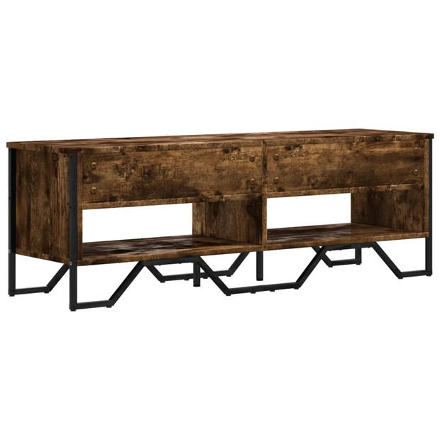 vidaXL Tv-meubel 122x34x41 cm bewerkt hout gerookt eikenkleurig