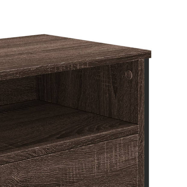 vidaXL Tv-meubel 122x34x41 cm bewerkt hout bruin eikenkleurig
