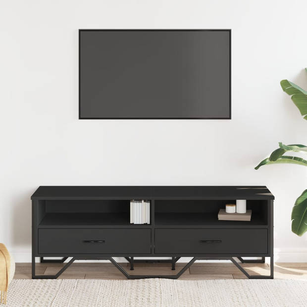 vidaXL Tv-meubel 122x34x41 cm bewerkt hout zwart