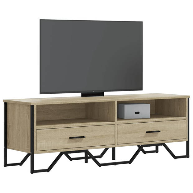 vidaXL Tv-meubel 122x34x41 cm bewerkt hout sonoma eikenkleurig