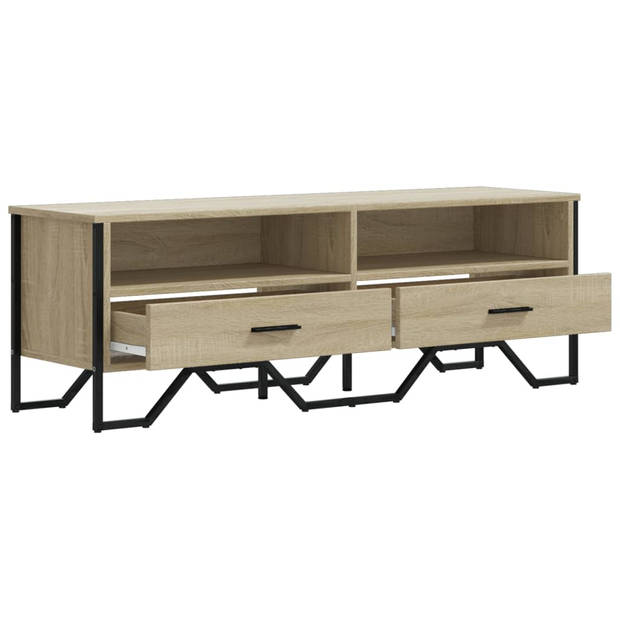 vidaXL Tv-meubel 122x34x41 cm bewerkt hout sonoma eikenkleurig