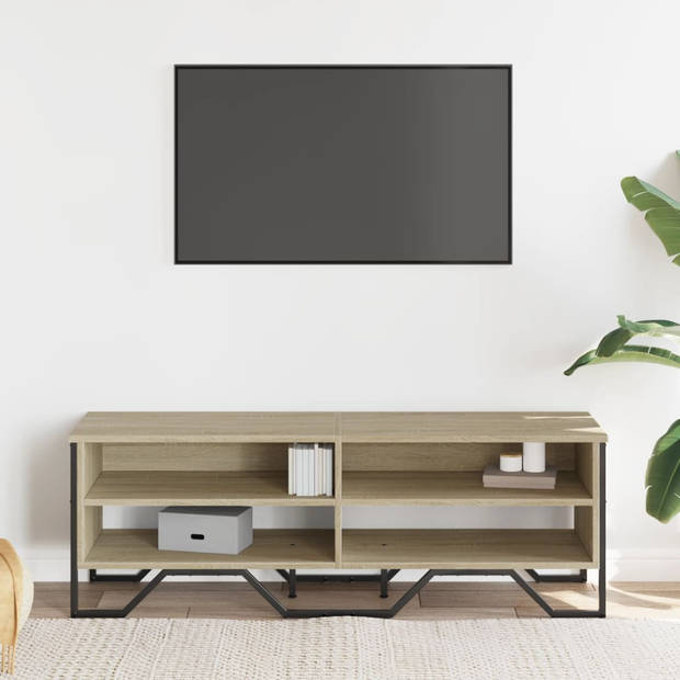 vidaXL Tv-meubel 122x34x41 cm bewerkt hout sonoma eikenkleurig