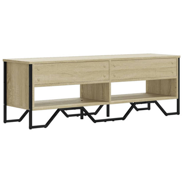 vidaXL Tv-meubel 122x34x41 cm bewerkt hout sonoma eikenkleurig