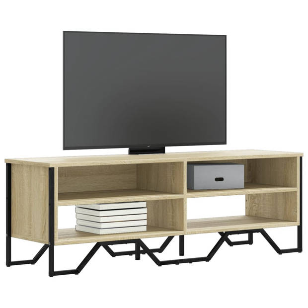 vidaXL Tv-meubel 122x34x41 cm bewerkt hout sonoma eikenkleurig