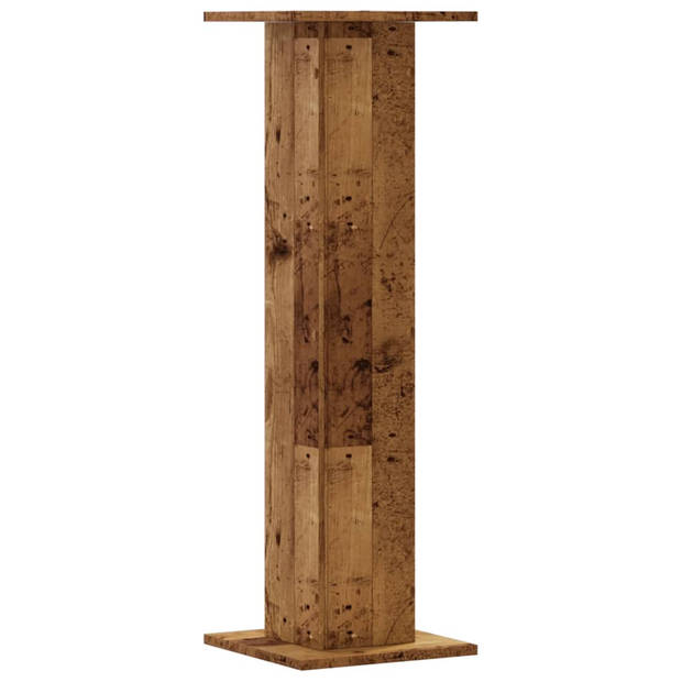 vidaXL Plantenstandaards 2 st 30x30x95 cm bewerkt hout oud houtkleurig