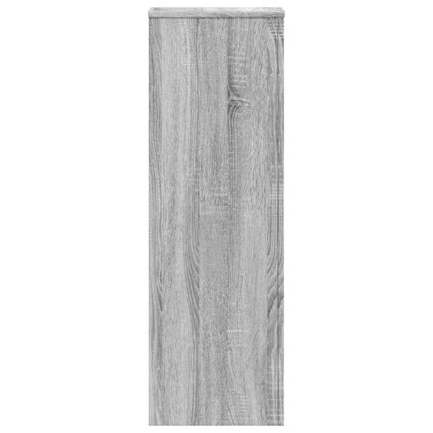 vidaXL Plantenstandaards 2 st 33x33x100 cm bewerkt hout grijs sonoma