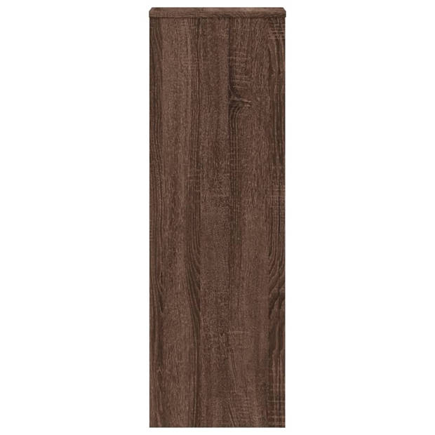 vidaXL Plantenstandaard 33x33x100 cm bewerkt hout bruin eikenkleurig