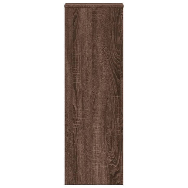 vidaXL Plantenstandaard 33x33x100 cm bewerkt hout bruin eikenkleurig