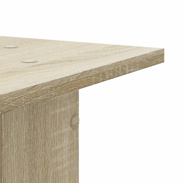 vidaXL Plantenstandaards 2 st 30x30x95 cm bewerkt hout sonoma eiken