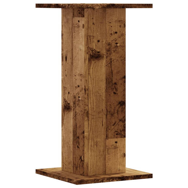 vidaXL Plantenstandaards 2 st 30x30x60 cm bewerkt hout oud houtkleurig