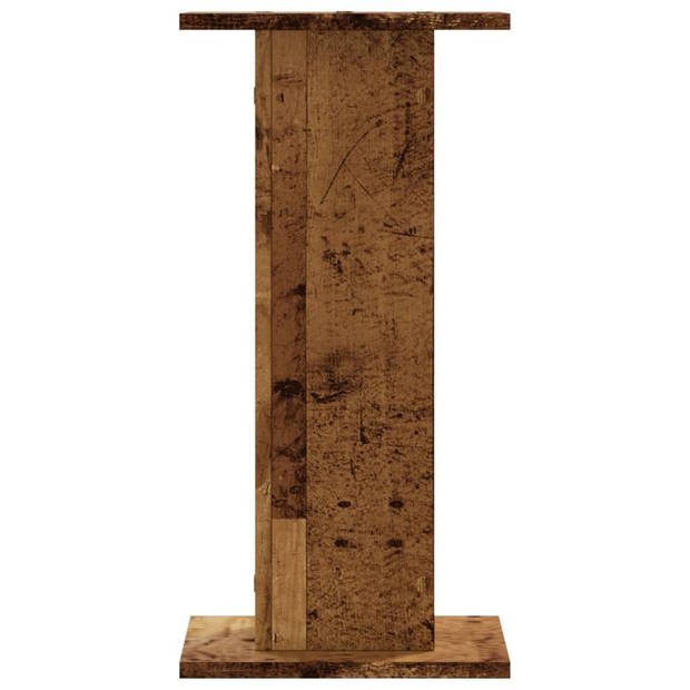 vidaXL Plantenstandaards 2 st 30x30x60 cm bewerkt hout oud houtkleurig