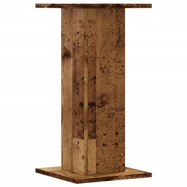 vidaXL Plantenstandaards 2 st 30x30x60 cm bewerkt hout oud houtkleurig