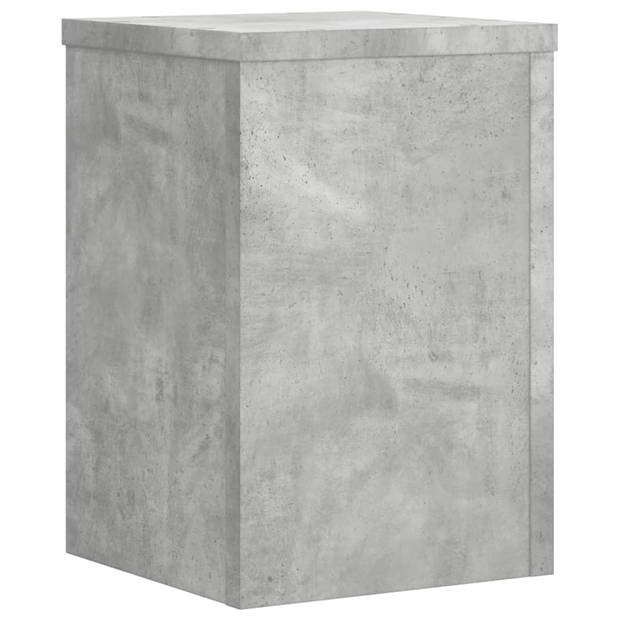 vidaXL Plantenstandaards 2 st 20x20x30 cm bewerkt hout betongrijs