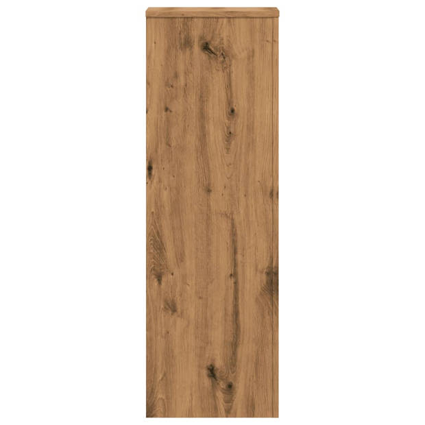 vidaXL Plantenstandaard 33x33x100 cm bewerkt hout artisanaal eiken