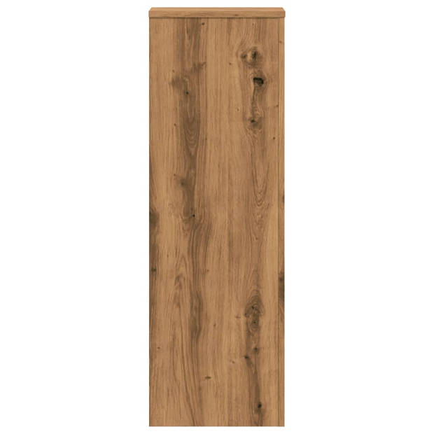 vidaXL Plantenstandaard 33x33x100 cm bewerkt hout artisanaal eiken
