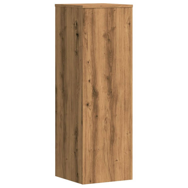 vidaXL Plantenstandaard 33x33x100 cm bewerkt hout artisanaal eiken