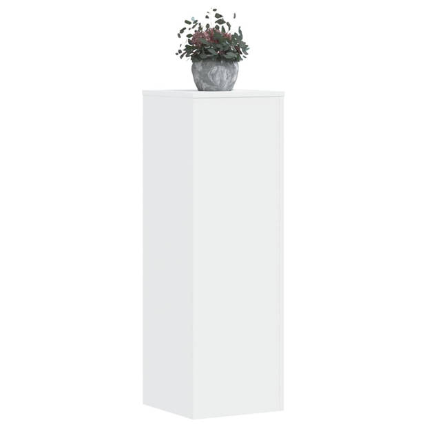 vidaXL Plantenstandaard 33x33x100 cm bewerkt hout wit