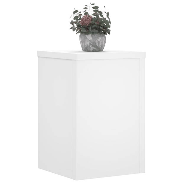 vidaXL Plantenstandaards 2 st 25x25x35 cm bewerkt hout wit