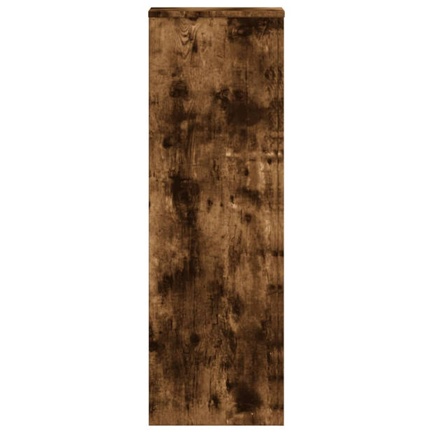 vidaXL Plantenstandaards 2 st 33x33x100 cm bewerkt hout gerookt eiken