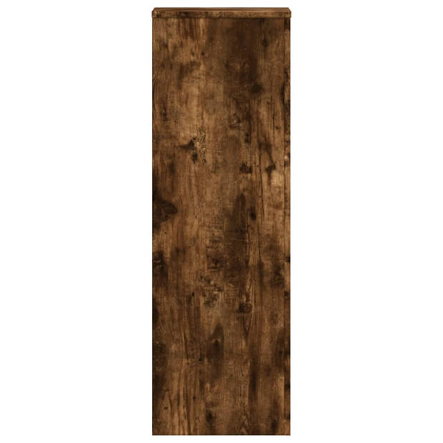 vidaXL Plantenstandaards 2 st 33x33x100 cm bewerkt hout gerookt eiken