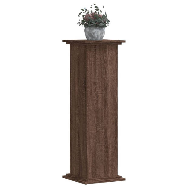 vidaXL Plantenstandaard 33x33x100 cm bewerkt hout bruin eikenkleurig