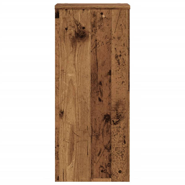 vidaXL Plantenstandaards 2 st 30x30x70 cm bewerkt hout oud houtkleurig