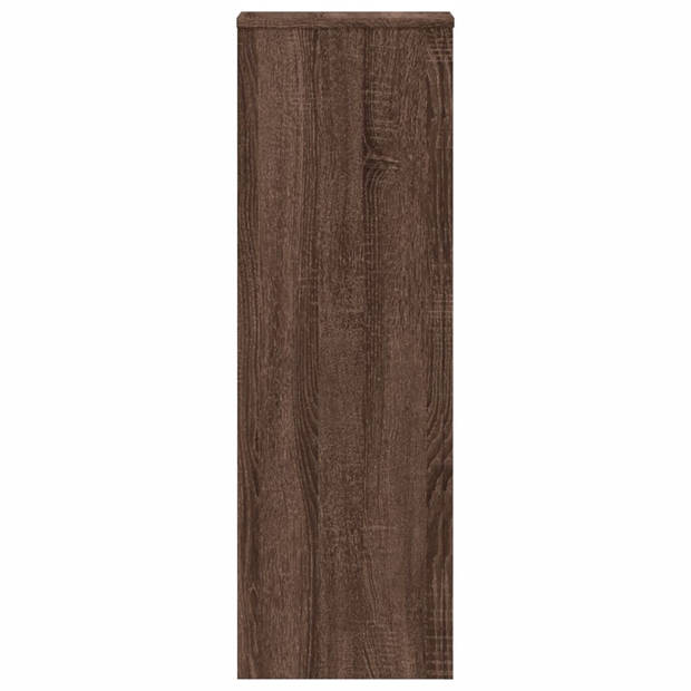 vidaXL Plantenstandaards 2 st 33x33x100 cm bewerkt hout bruin eiken