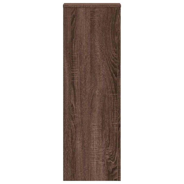 vidaXL Plantenstandaards 2 st 33x33x100 cm bewerkt hout bruin eiken