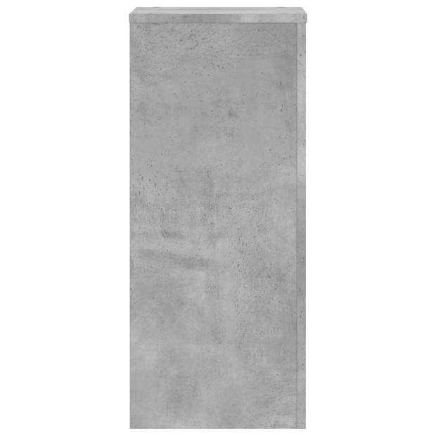 vidaXL Plantenstandaards 2 st 30x30x70 cm bewerkt hout betongrijs