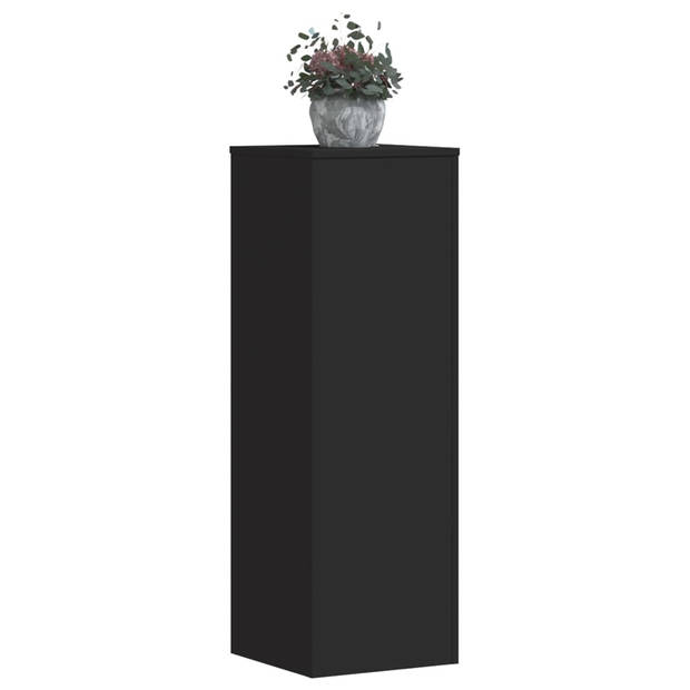 vidaXL Plantenstandaard 33x33x100 cm bewerkt hout zwart